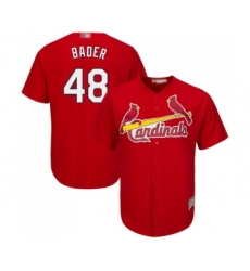 Youth St. Louis Cardinals #48 Harrison Bader Replica Red Alternate Cool Base Baseball Jersey