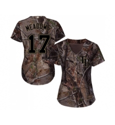 Women's Tampa Bay Rays #17 Austin Meadows Authentic Camo Realtree Collection Flex Base Baseball Jersey