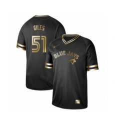 Men's Toronto Blue Jays #51 Ken Giles Authentic Black Gold Fashion Baseball Jersey