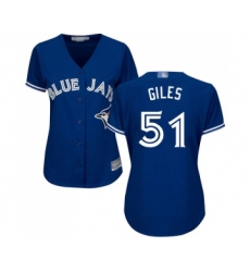 Women's Toronto Blue Jays #51 Ken Giles Replica White Home Baseball Jersey
