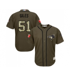 Youth Toronto Blue Jays #51 Ken Giles Authentic Green Salute to Service Baseball Jersey
