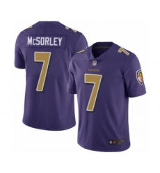 Youth Baltimore Ravens #7 Trace McSorley Limited Purple Rush Vapor Untouchable Football Jersey