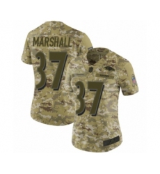 Women's Baltimore Ravens #37 Iman Marshall Limited Camo 2018 Salute to Service Football Jersey