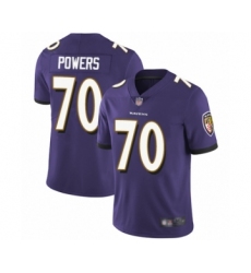 Youth Baltimore Ravens #70 Ben Powers Purple Team Color Vapor Untouchable Limited Player Football Jersey