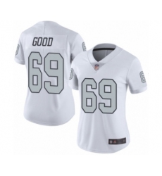 Women's Oakland Raiders #69 Denzelle Good Limited White Rush Vapor Untouchable Football Jersey