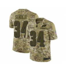 Youth Philadelphia Eagles #34 Andrew Sendejo Limited Camo 2018 Salute to Service Football Jersey