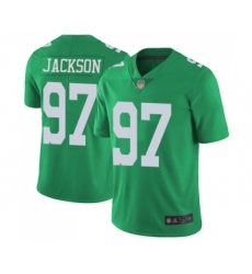 Men's Philadelphia Eagles #97 Malik Jackson Limited Green Rush Vapor Untouchable Football Jersey