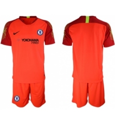 Chelsea Blank Red Goalkeeper Soccer Club Jersey