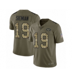 Youth New York Jets #19 Trevor Siemian Limited Olive Camo 2017 Salute to Service Football Jersey