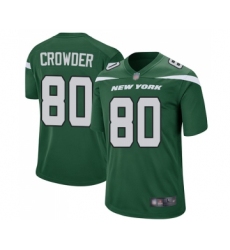 Men's New York Jets #80 Jamison Crowder Game Green Team Color Football Jersey