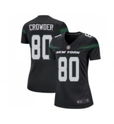 Women's New York Jets #80 Jamison Crowder Game Black Alternate Football Jersey