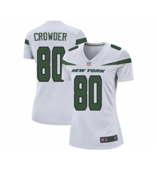 Women's New York Jets #80 Jamison Crowder Game White Football Jersey