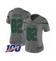 Women's New York Jets #82 Jamison Crowder Limited Gray Inverted Legend 100th Season Football Jersey