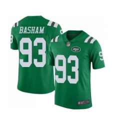 Youth New York Jets #93 Tarell Basham Limited Green Rush Vapor Untouchable Football Jersey