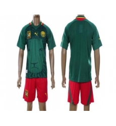 Cameroon Blank 2012 2013 Green Home Soccer Country Jersey