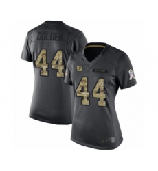 Women's New York Giants #44 Markus Golden Limited Black 2016 Salute to Service Football Jersey