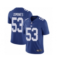 Youth New York Giants #53 Oshane Ximines Royal Blue Team Color Vapor Untouchable Limited Player Football Jersey