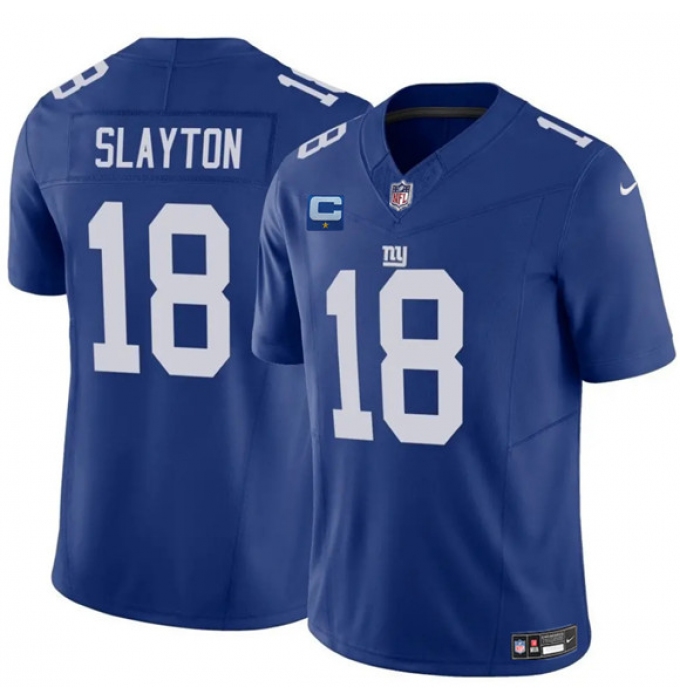 Men's New York Giants #18 Darius Slayton Blue 2025 F.U.S.E. With 1-Star C Vapor Untouchable Limited Football Stitched Jersey