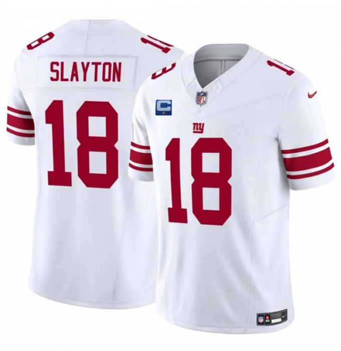 Men's New York Giants #18 Darius Slayton White 2025 F.U.S.E. With 1-Star C Vapor Untouchable Limited Football Stitched Jersey
