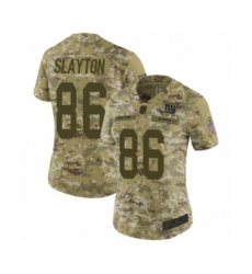Women's New York Giants #86 Darius Slayton Limited Camo 2018 Salute to Service Football Jersey