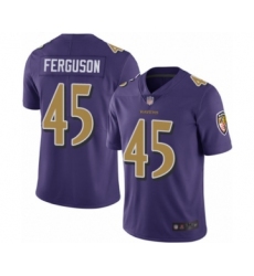 Youth Baltimore Ravens #45 Jaylon Ferguson Limited Purple Rush Vapor Untouchable Football Jersey