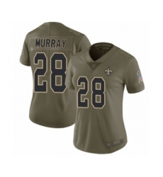 Women's New Orleans Saints #28 Latavius Murray Limited Olive 2017 Salute to Service Football Jersey