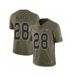Youth New Orleans Saints #28 Latavius Murray Limited Olive 2017 Salute to Service Football Jersey