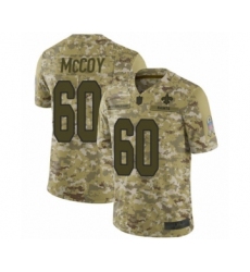 Men's New Orleans Saints #60 Erik McCoy Limited Olive 2017 Salute to Service Football Jersey