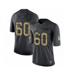 Youth New Orleans Saints #60 Erik McCoy Limited Black 2016 Salute to Service Football Jersey