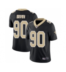 Youth New Orleans Saints #90 Malcom Brown Black Team Color Vapor Untouchable Limited Player Football Jersey