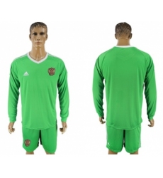 Russia Blank Green Long Sleeves Goalkeeper Soccer Country Jersey