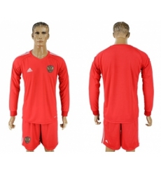 Russia Blank Red Long Sleeves Goalkeeper Soccer Country Jersey