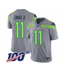 Youth Seattle Seahawks #11 Gary Jennings Jr. Limited Silver Inverted Legend 100th Season Football Jersey
