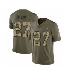 Men's Seattle Seahawks #27 Marquise Blair Limited Olive Camo 2017 Salute to Service Football Jersey