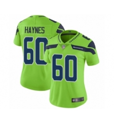 Women's Seattle Seahawks #60 Phil Haynes Limited Green Rush Vapor Untouchable Football Jersey