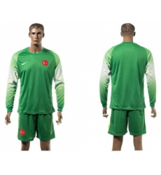 Turkey Blank Green Goalkeeper Long Sleeves Soccer Country Jersey