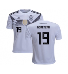 Germany #19 Goretzka White Home Kid Soccer Country Jersey