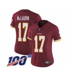 Women's Washington Redskins #17 Terry McLaurin Burgundy Red Team Color Vapor Untouchable Limited Player 100th Season Football Jersey