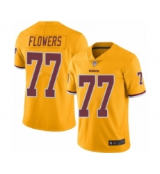 Men's Washington Redskins #77 Ereck Flowers Limited Gold Rush Vapor Untouchable Football Jersey