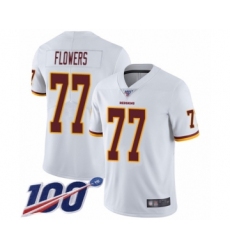Youth Washington Redskins #77 Ereck Flowers White Vapor Untouchable Limited Player 100th Season Football Jersey
