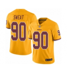 Youth Washington Redskins #90 Montez Sweat Limited Gold Rush Vapor Untouchable Football Jersey
