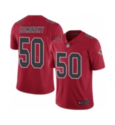 Men's Atlanta Falcons #50 John Cominsky Limited Red Rush Vapor Untouchable Football Jersey