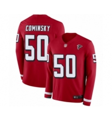 Youth Atlanta Falcons #50 John Cominsky Limited Red Therma Long Sleeve Football Jersey