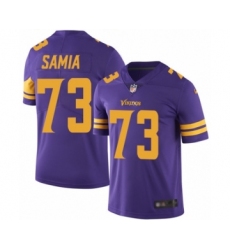 Men's Minnesota Vikings #73 Dru Samia Limited Purple Rush Vapor Untouchable Football Jersey