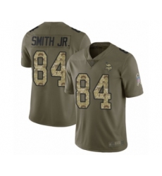 Youth Minnesota Vikings #84 Irv Smith Jr. Limited Olive Camo 2017 Salute to Service Football Jersey