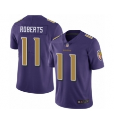 Men's Baltimore Ravens #11 Seth Roberts Limited Purple Rush Vapor Untouchable Football Jersey
