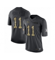 Youth Baltimore Ravens #11 Seth Roberts Limited Black 2016 Salute to Service Football Jersey