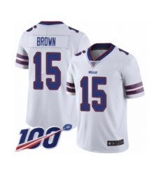 Men's Buffalo Bills #15 John Brown White Vapor Untouchable Limited Player 100th Season Football Jersey