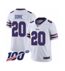 Youth Buffalo Bills #20 Frank Gore White Vapor Untouchable Limited Player 100th Season Football Jersey