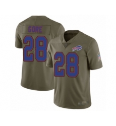 Youth Buffalo Bills #28 Frank Gore Limited Olive 2017 Salute to Service Football Jersey